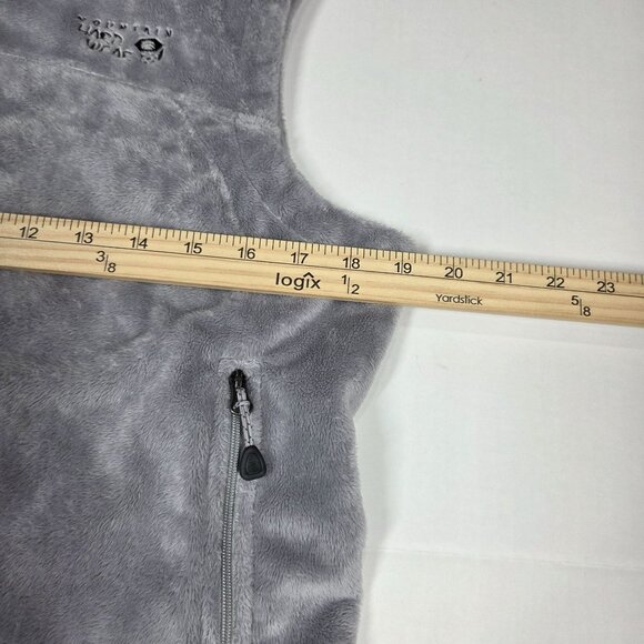 Mountain Hardwear Vest Womens Small Gray Classic Pyxis Fleece Furry Soft Zip Up - Picture 9 of 10